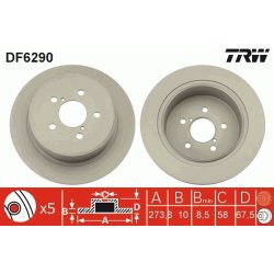 Brake Disc TRW DF6290 OE Ref 26700AG001