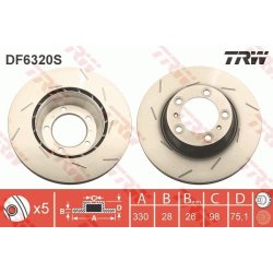 Brake Disc TRW DF6320S OE Ref 971615601P
