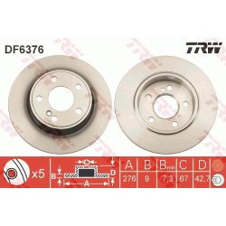 Brake Disc TRW DF6376 OE Ref 246 423 00 12