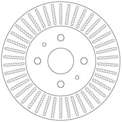 Brake Disc TRW DF6407 OE Ref 43512-B1030-000
