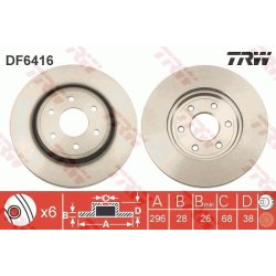 Brake Disc TRW DF6416 OE Ref 40206-EB300