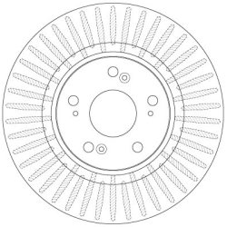 Brake Disc TRW DF6432S OE Ref 45251-TL1-G01