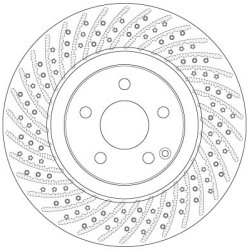 Brake Disc TRW DF6433S OE Ref 230 421 05 12