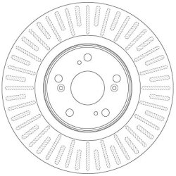 Brake Disc TRW DF6437 OE Ref 45251-TL0-G51