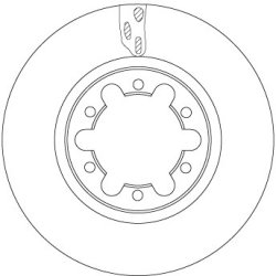 Disque de frein TRW DF6442 pour camions NISSAN et RENAULT, référence d'origine 40206-9X403- TRW