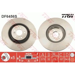Brake Disc TRW DF6456S OE Ref A 164 421 06 12