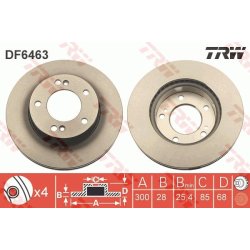 Brake Disc TRW DF6463 OE Ref 4144121000