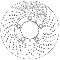 Brake Disc TRW DF6464S OE Ref 996 351 409 04