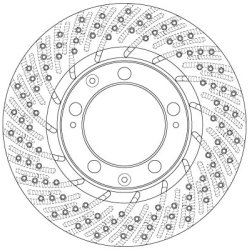 Brake Disc TRW DF6467S OE Ref 993 351 044 01