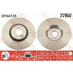 Brake Disc TRW DF6472S OE Ref 31410568