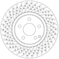 Brake Disc TRW DF6477 OE Ref 230 421 04 12