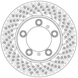 Brake Disc TRW DF6483S OE Ref 987 351 402 01