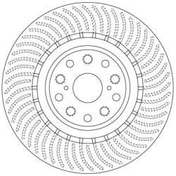 Brake Disc TRW DF6489S OE Ref 43516-50010