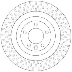 Disque de frein TRW DF6505S pour LAND ROVER RANGE ROVER OE LR033303