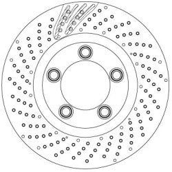 Brake Disc TRW DF6542S OE Ref 997 351 401 00