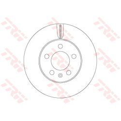 Disque de frein TRW DF6584 pour AUDI, SEAT, SKODA, VW OE 2Q0615301G TRW