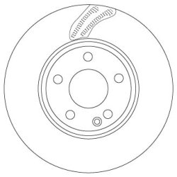 Brake Disc TRW DF6591 OE Ref 246 421 24 12