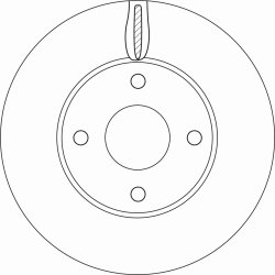 Brake Disc TRW DF6593 OE Ref 2095058