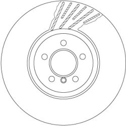 Brake Disc TRW DF6613S OE Ref 6 894 383