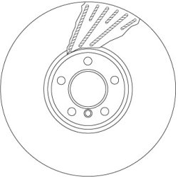 Brake Disc TRW DF6622S OE Ref 34 11 6 789 543