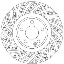 Brake Disc TRW DF6633S OE Ref A 246 421 27 12