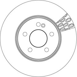 Brake Disc TRW DF6641S OE Ref 000 421 25 12