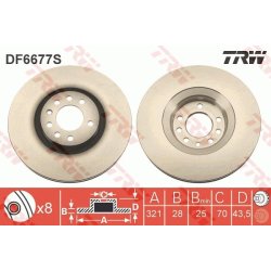 Brake Disc TRW DF6677S OE Ref 93185817