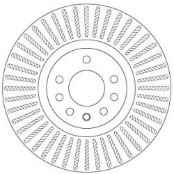 Disque de frein TRW DF6677S pour VAUXHALL ASTRA, ZAFIRA OE 569017 TRW