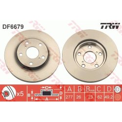 Brake Disc TRW DF6679 OE Ref 43512-02330