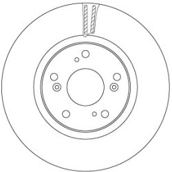 Brake Disc TRW DF6689 OE Ref 45251-TV2-E02