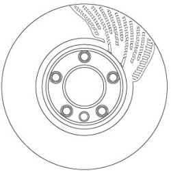 Disque de frein TRW DF6697S pour PORSCHE, VW CAYENNE, TOUAREG OE 95835140300 TRW
