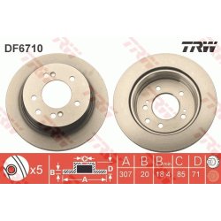 Brake Disc TRW DF6710 OE Ref 4840121000