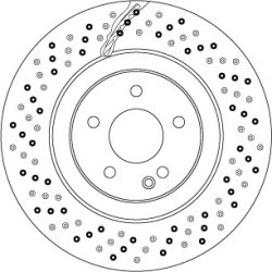 Brake Disc TRW DF6741S OE Ref 129 421 23 12