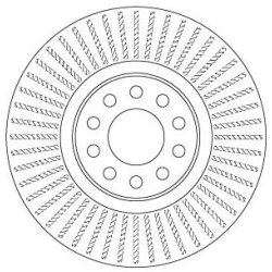 Disque de frein TRW DF6742S pour VW PASSAT OE 4B3615301A TRW