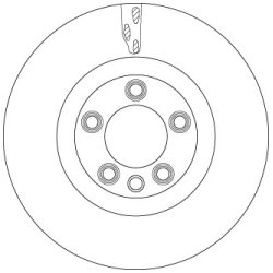 Brake Disc TRW DF6772S OE Ref 7L8 615 301 A