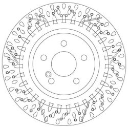 Brake Disc TRW DF6900 OE Ref A 172 423 01 12