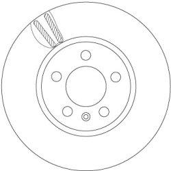 Brake Disc TRW DF6964 OE Ref 2Q0 615 301 H