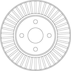 Disque de frein TRW DF7127 pour TOYOTA COROLLA OE 43512-02050 TRW