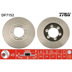 Brake Disc TRW DF7152 OE Ref 0K60A33251AC