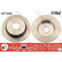 Brake Disc TRW DF7209 OE Ref 42431-48010