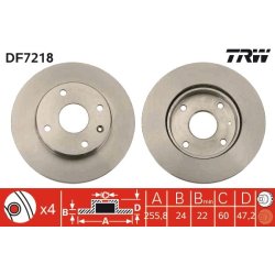 Brake Disc TRW DF7218 OE Ref 96549782
