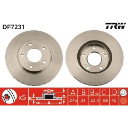 Brake Disc TRW DF7231 OE Ref MR449817