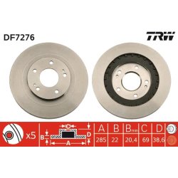 Brake Disc TRW DF7276 OE Ref MR334996