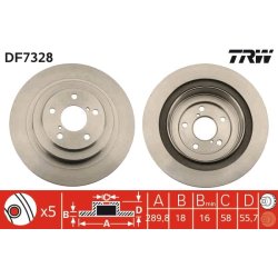 Brake Disc TRW DF7328 OE Ref 26700AE070