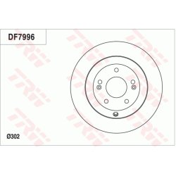 Brake Disc TRW DF7996 OE Ref 58411-2W010