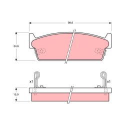 Brake Pad Set TRW GDB1002 OE Ref 40206-V6786