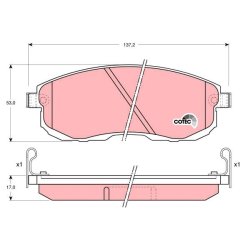 Brake Pad Set TRW GDB1003 OE Ref D106M-2Y991