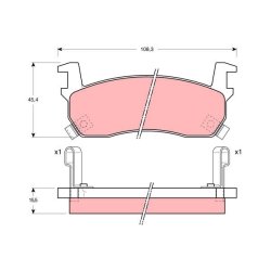 Brake Pad Set TRW GDB1004 OE Ref 41060-05B92