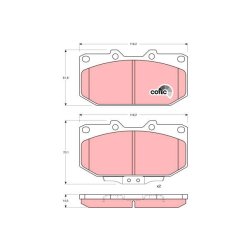 Brake Pad Set TRW GDB1006 OE Ref 41060-40P90