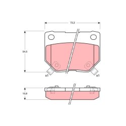 Plaquettes de frein TRW GDB1007 pour NISSAN 300ZX OE 44060-43P85